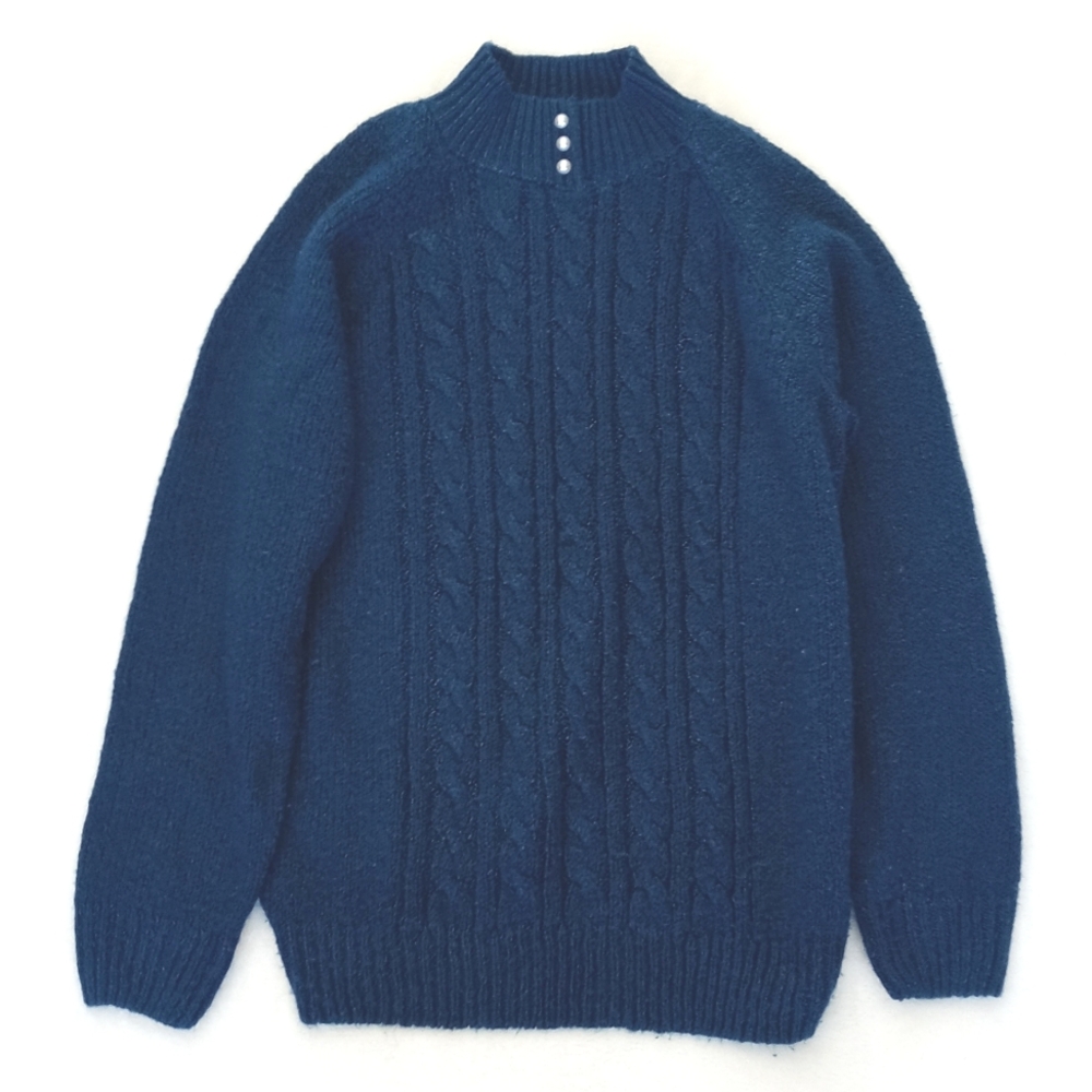 Set Of 2 Karen Scott Long Sleeve Knit Sweaters 1x Teal Blue M & 1x Grey Sweater - Picture 2 of 13